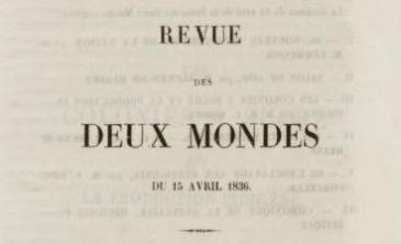 Détail de la page de couverture de la Revue des deux mondes