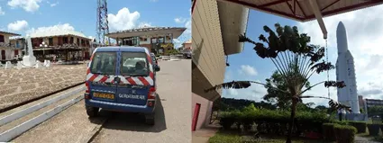 Symboles des pouvoirs à Saint-Georges/Centre Spatial de Kourou