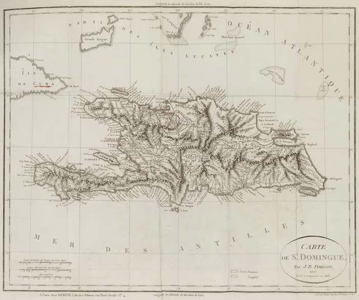 Carte représentant Saint-Domingue