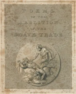 Gravure d'inspiration antique représentant un esclave, un aigle mort à ses côtés et un homme (probablement l'allégorie d'un dieu) penché vers lui