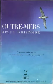 Première de couverture de la revue Outre-Mers