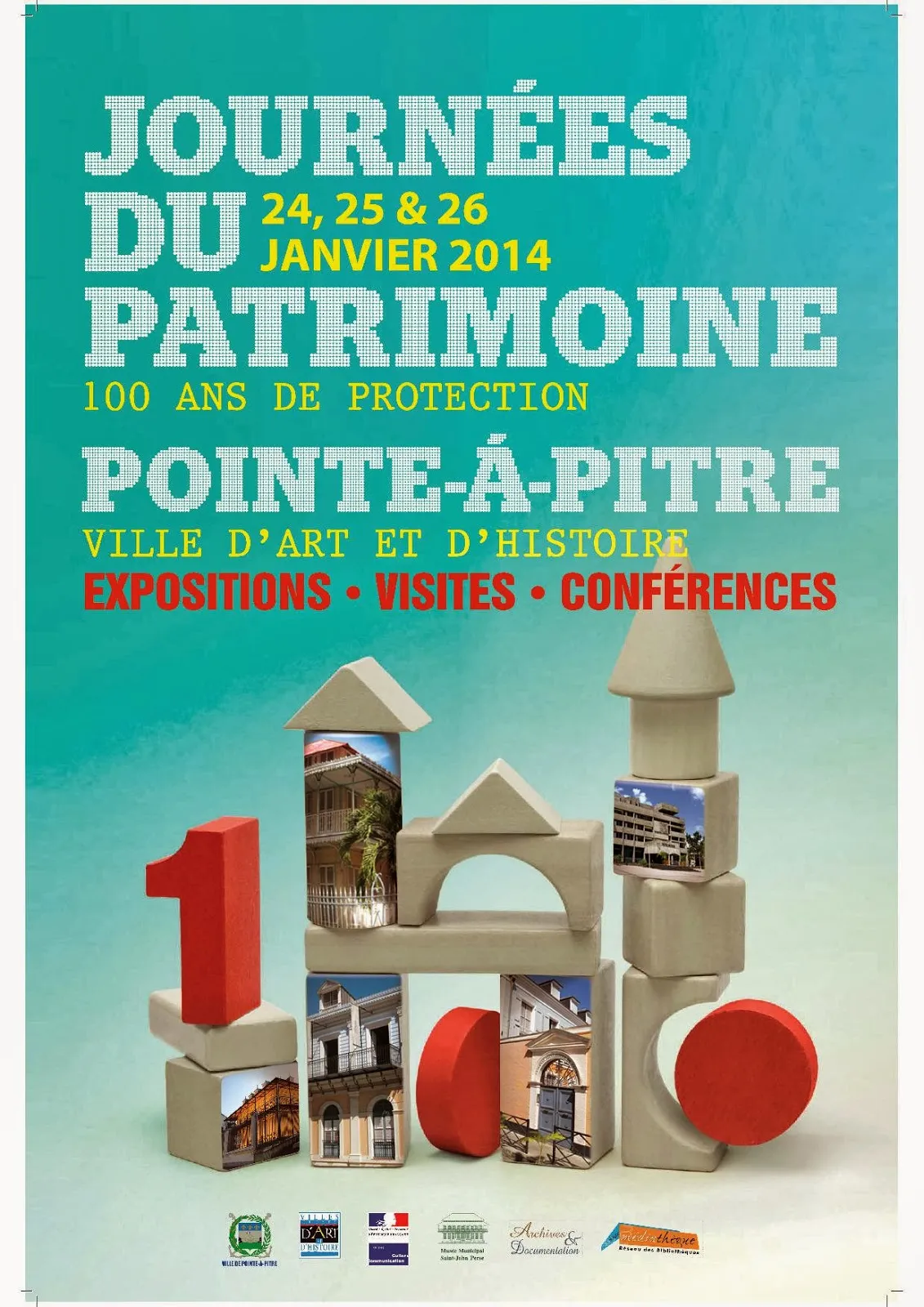 Affiche des journées du patrimoine de 2014 à Pointe-à-Pitre