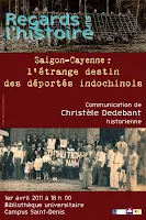 Affiche des regards sur l'histoire sur « De Saïgon à Cayenne : l'étrange destin des déportés indochinois »