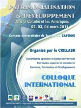 Affiche du colloque international Patrimonialisation et développement dans la Caraïbe et les Amériques