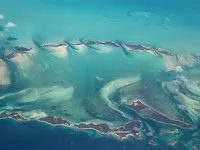 Vue du ciel de la mer des Caraïbes