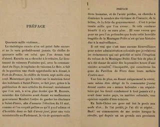 Photographie de la double page de préface du livre mentionné