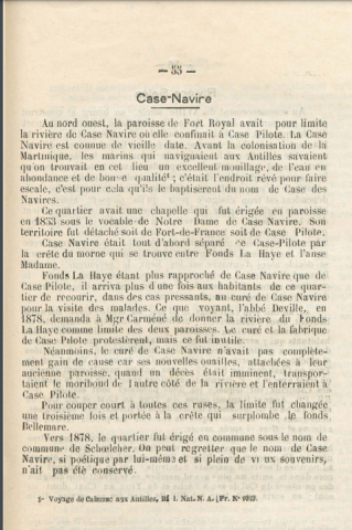 Origine des paroisses et des quartiers de la Martinique