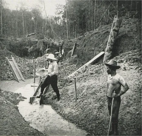 Photographie représentant des chercheurs d'or