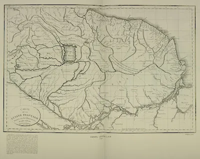 Carte de la Guyane de David Lescallier en 1797